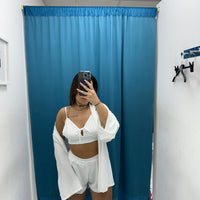 Coordinato blusa e shorts 2132