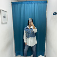 Camicia con gilet in denim 0648