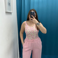 Body a fiori con scollo 8763