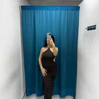 Vestito lungo con scollo sul retro 13659