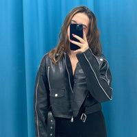 Giubbotto biker in ecopelle 23059