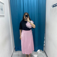 Gonna satin rosa 1166