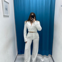 Tailleur giacca crop e pantalone 38411