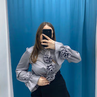 Camicia con rose 5925