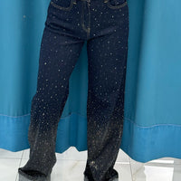 Jeans brillantini con risvolto 1315