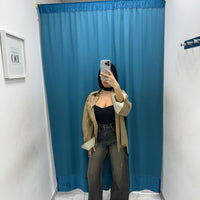 Giacca oversize beige Lumina 24091