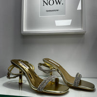 Sandali oro con strass 2252