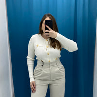 Maglia con bottoni oro 88037