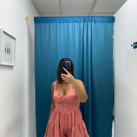 Vestito corto in lino 8983
