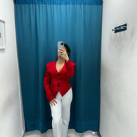 Jeans bianco wide leg 33813