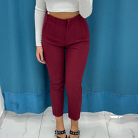 Pantalone slim fit bordeaux 8870