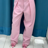 Pantalone slouchy rosa Lumina