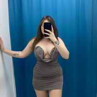 Vestito a fascia con scollo 8853