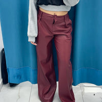 Pantalone a palazzo ecopelle 0363