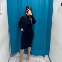 Vestito longuette a costine 5644