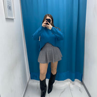 Gonna plissettata in lana 8040