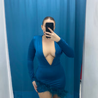 Vestito con piume 24308