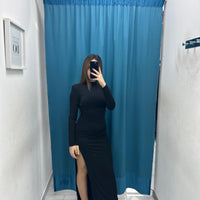 Vestito lungo con scollo 26018