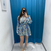 Vestito a portafoglio a fiori 5839
