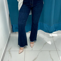Jeans flare denim scuro 3023