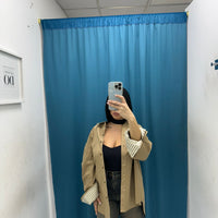 Giacca oversize beige Lumina 24091