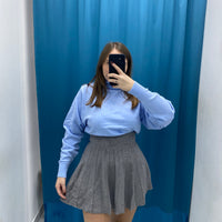 Gonna plissettata in lana 8040