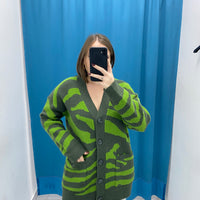 Cardigan zebrato
