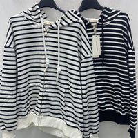 Felpa a righe con zip 58261
