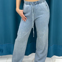 Jeans con strass 1028