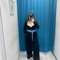 Pantalone di tuta con risvolto