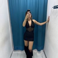 Midnight Sheer Dress - 6049