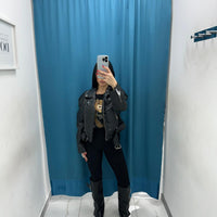 Giacca Biker nero 7073