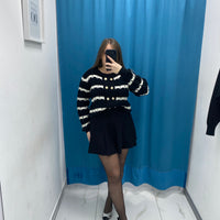 Gonna plissettata in lana 8040