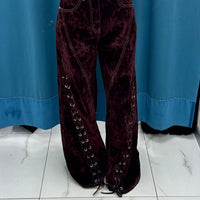Velvet Lace Pants - 6633