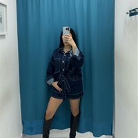 Coordinato camicia e gonna denim