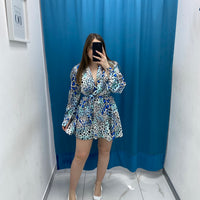 Vestito a portafoglio a fiori 5839