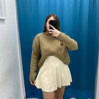 Gonna plissettata in lana 8040