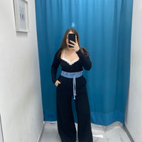 Pantalone di tuta con risvolto