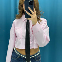 Camicia corta con cravatta 18014