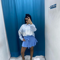 Gonna plissettata celeste 9022