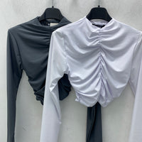 Maglia basic drappeggiata 5272