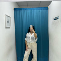 Camicia ricamata a mezze maniche 11653
