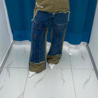 Pantalone denim/ beige 26074