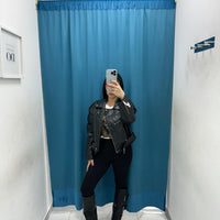 Giacca Biker nero 7073