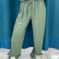 Pantalone palazzo satin 24205