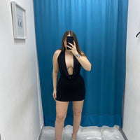 Mini dress con scollo 24960