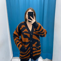 Cardigan zebrato