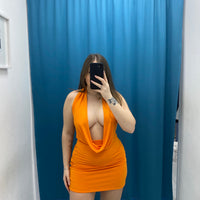 Mini dress con scollo 24960