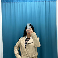 Giacca biker ecopelle beige 248503