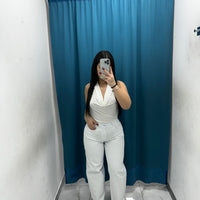 Jeans balloon bianco 6002